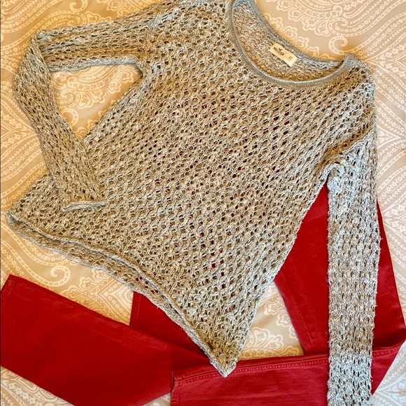 Hollister Sweaters - Hollister XS Crochet Sweater